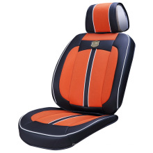 Leather and Ice Silk Car Seat Cover with 3D Viscose Fabric-Orange